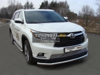 Пороги с площадкой 42,4 мм Toyota Highlander 2014